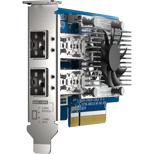 Qnap QXG-25G2SF-CX6 2port Sfp28 25gbe Network Expansion Card Lp Pcie Gen4x8 Pcie