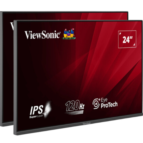 ViewSonic VA2456-MHD 24" Full HD IPS Monitor – 100Hz Refresh Rate, FreeSync, HDMI/DP/VGA