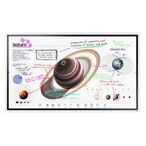 Samsung WM55B Flip Pro | 55" 4K UHD Interactive Display with 20-Point Touch & Tizen OS