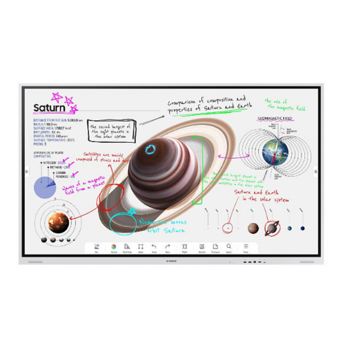 Samsung Flip Pro WM75B | 75" 4K UHD Interactive Display with Tizen OS & 20-Point Touch