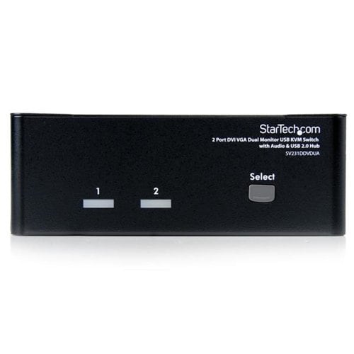 2 PORT KVM SWITCH DVI AND VGA DUAL SCREEN DISPLAY DVI VGA USB KVM