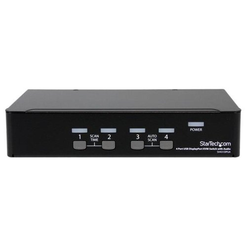 4 PORT DISPLAYPORT KVM SWITCH USB AUDIO DP RACKMOUNT KVM SWITCH