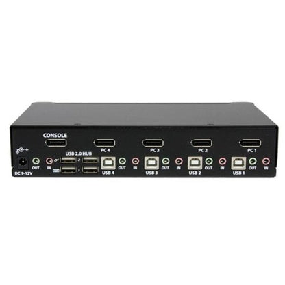 4 PORT DISPLAYPORT KVM SWITCH USB AUDIO DP RACKMOUNT KVM SWITCH