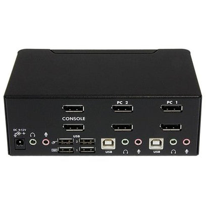 2 PORT DUAL MONITOR DISPLAYPORT KVM SWITCH TWO DISPLAYS DP KVM
