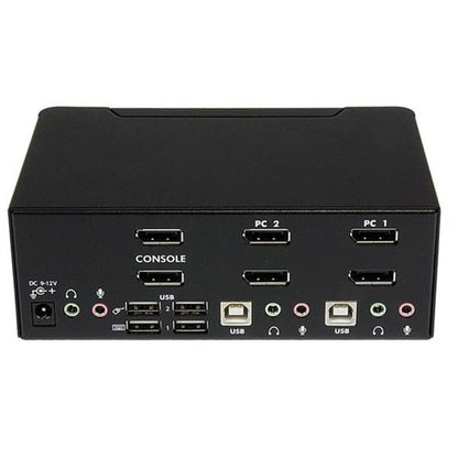 2 PORT DUAL MONITOR DISPLAYPORT KVM SWITCH TWO DISPLAYS DP KVM