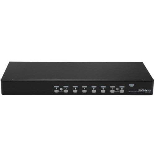 1U 8 PORT USB VGA KVM SWITCH USB VGA RACKMOUNT KVM OSD