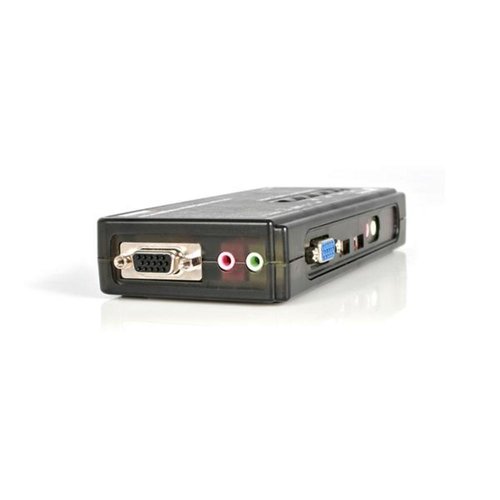 4 PORT USB VGA KVM SWITCH KVM SWITCH KIT CABLES AUDIO VIDEO