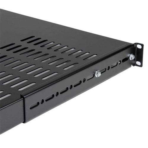 1U SERVER RACK SHELF ADJUSTABLE HEAVY DUTY VENTED RACK MOUNT SHELF