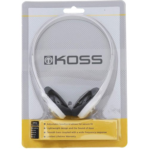 ON-EAR STEREOPHONE ADJUSTABLE HEADBAND 4FT CORD 3.5MM WHITE