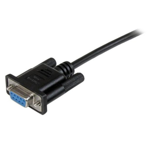 2M FEMALE TO FEMALE RS232 SERIAL NULL MODEM CABLE BLACK