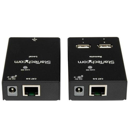 4 PORT USB 2.0 EXTENDER HUB USB-A OVER CAT5/6 ETHERNET RJ45