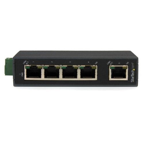 5 PORT ETHERNET SWITCH DIN RAIL MOUNTABLE UNMANAGED NETWORK SWITCH